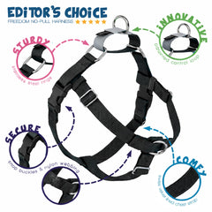 2 Hounds Design Freedom No Pull, herrajes de acero inoxidable para durabilidad