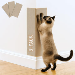 2ME alfombra rasca-gatos 3pack frente, lista para colocar sin herramientas.