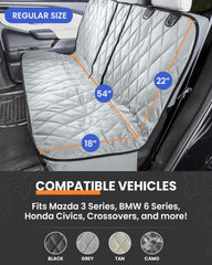 4Knines cubre asiento trasero con K9-Shield impermeable para protección contra derrames.