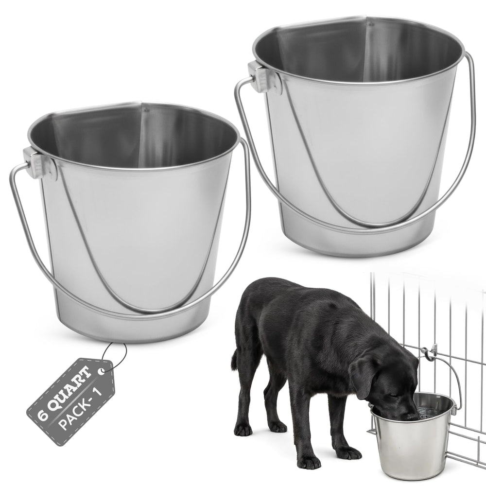 Balde de lado plano AASPIRE PETS, 6 cuartos, para fijar junto a paredes y reducir derrames.