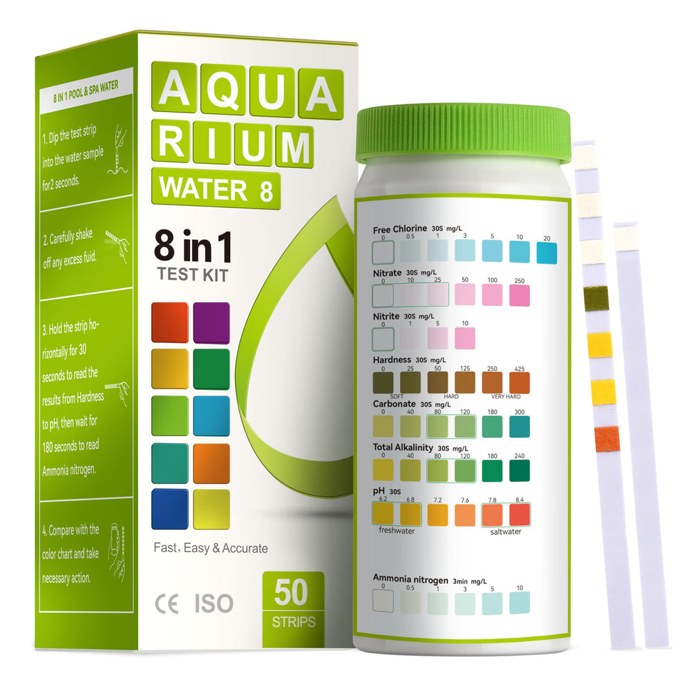 AAwipes kit de pruebas 8 en 1 para acuario, lectura rápida.