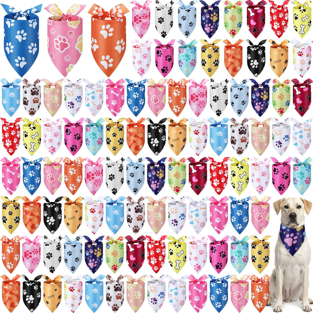 Bandanas Abbylike para perro con huellas, ideal para paseos y fotos.