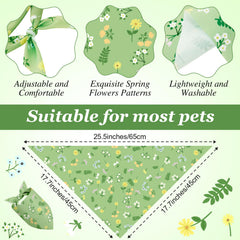 Bandanas Abbylike para perro con diseños florales en poliéster duradero