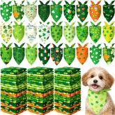Bandana Abbylike con treboles verde para perros, ideal para fotos y fiestas