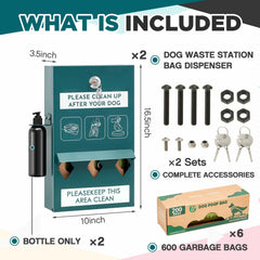 Abbylike bolsas para perro, 1200 piezas, lista para varias salidas.