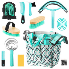 Abbylike kit de cuidado equino con bolsa organizadora para transporte cómodo y ordenado