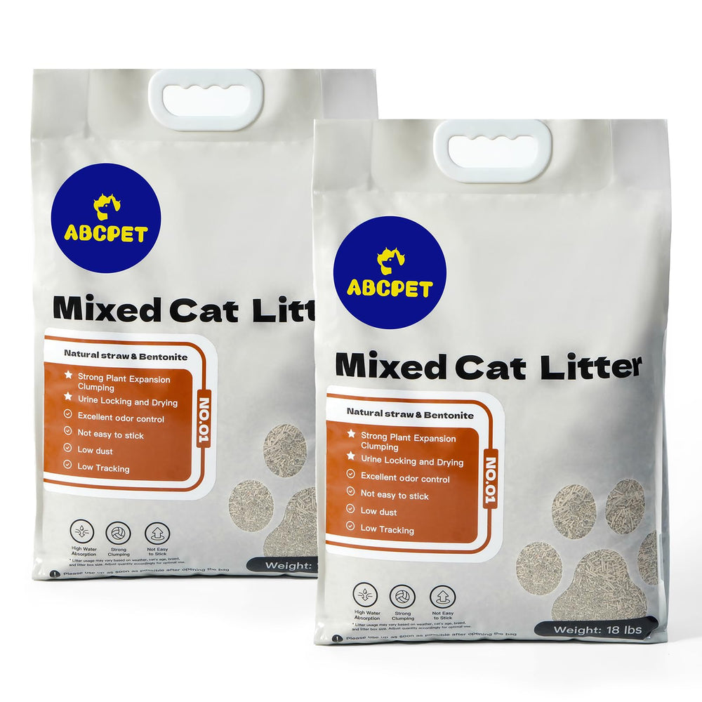 ABC PET Arena natural para gatos con paja, 36 libras, polvo reducido y limpieza fácil
