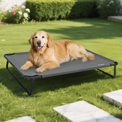 ABCPET cama elevada para perro exterior con Teslin para enfriamiento cómodo al aire libre.