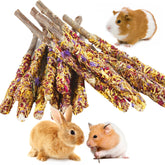 Abizoo Bunny Chew Toys: palitos de manzana con pétalos, para dientes sanos