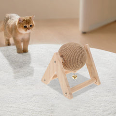 ABOOFAN Base de madera resistente: soporte estable para juego y rascar.