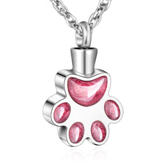 Collar urna abooxiu con huellas de pata para llevar recuerdos cercanos
