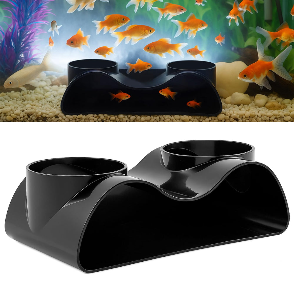 aceorbit tunel subterraneo para acuario con curva natural y dos huecos, fomentando exploración.