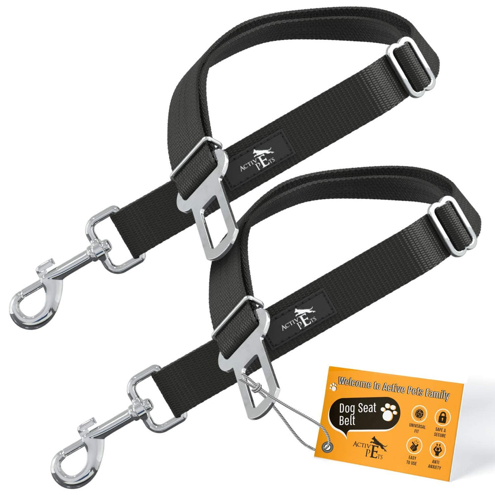 Active Pets cinturón de seguridad para perros dos-pack, ajuste 18-24 pulgadas para viajes seguros