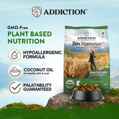 Addiction Zen Vegetarian: croquetas en primer plano para piel sensible
