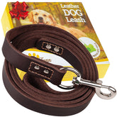 Correa de cuero Adityna para perro, 6 ft, control suave al caminar.