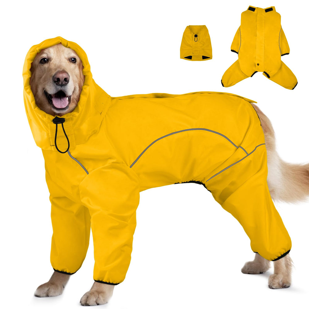 ADNIKIA capa impermeable para perros con capucha removible mantiene al perro seco