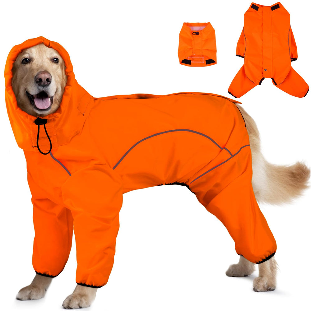 ADNIKIA impermeable para perros con capucha removible protege contra lluvia y viento