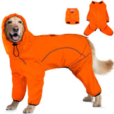 ADNIKIA impermeable para perros con capucha removible protege contra lluvia y viento