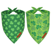 ADOGGYGO bandana de San Patricio verde con trébol, ajuste cómodo para el cuello del perro.