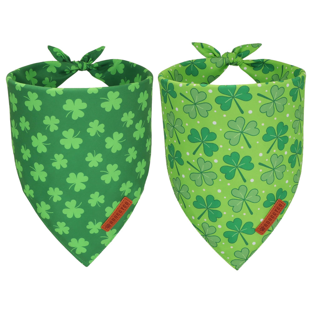 ADOGGYGO Bandana San Patricio Verde para perros, ideal para fiestas y paseos.