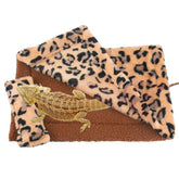 ADOGGYGO cama hábitat para dragón barbudo con almohada suave, favorece descanso y seguridad.