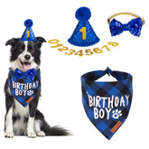 ADOGGYGO sombrero de cumpleaños para perro azul, ideal para sesiones de foto divertidas