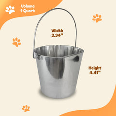 Advance Pet 1qt cubo portátil y ligero, perfecto para viajes con mascotas.