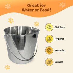 Balde para jaulas con borde plano Advance Pet Products, diseño estable