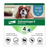 Advantage II para perros medianos: aplicación puntual en la piel para control de pulgas.