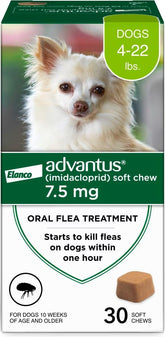 Advantus envase frontal con la caja de 30 pastillas para perros