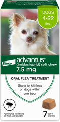 Advantus: masticables suaves para pulgas, acción rápida.