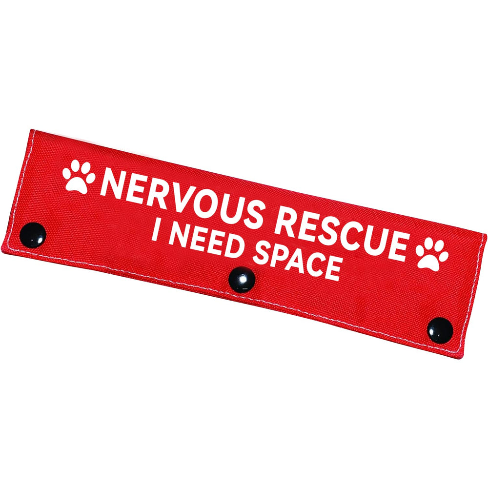 Advivio Nervous Rescue manga para correa roja visible desde todos los ángulos para paseos tranquilos
