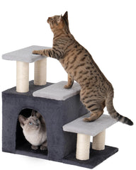Aechonow escaleras 3-en-1 con cono para gato, acceso cómodo