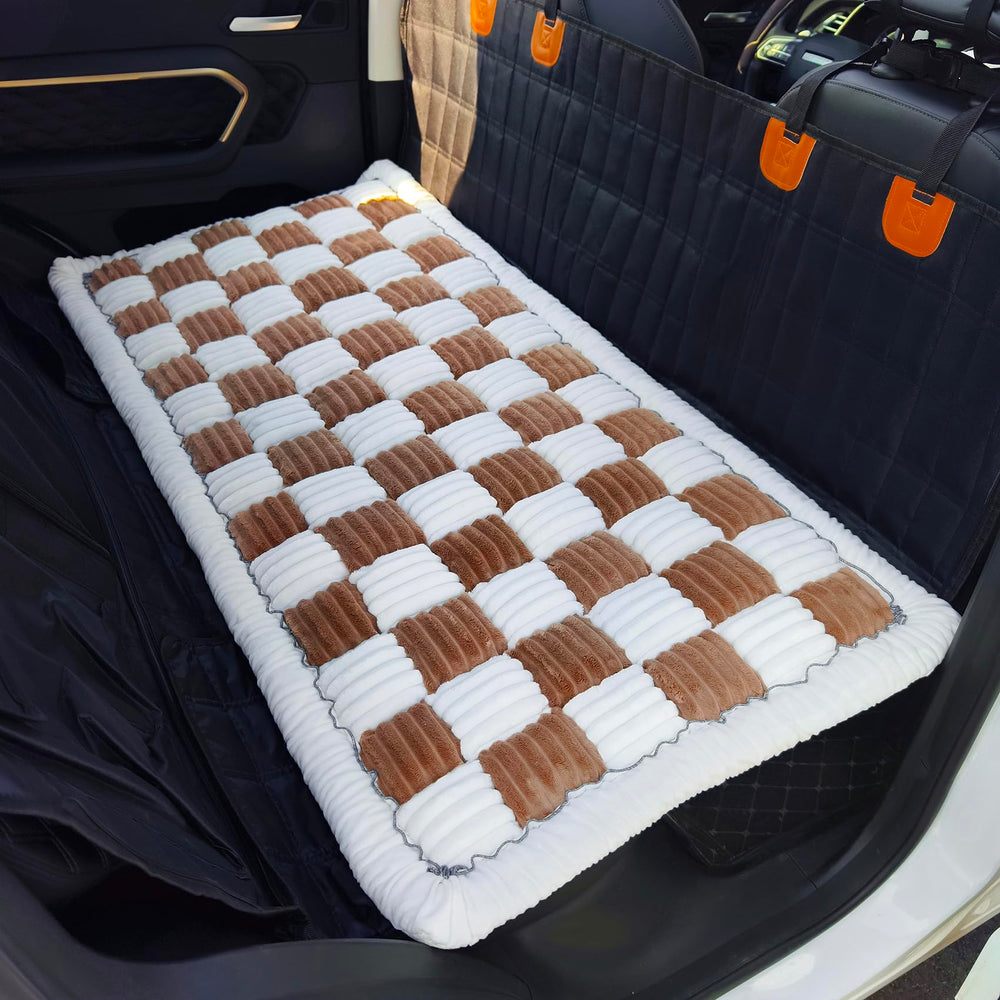 AEEISHOMEREFORM cama perro respaldo auto plaid: protege asiento y ofrece confort