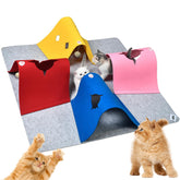 AFLIFLI túnel para gatos con bola de felpa, fomenta juego e interacción diaria.