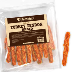 Afreschi Srl tendones de pavo, empaque 8 oz, para masticación prolongada.