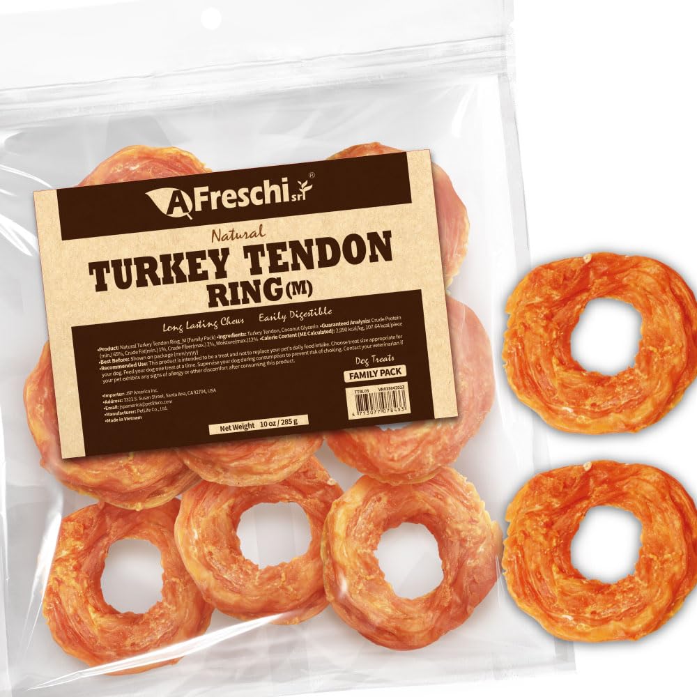 A Freschi srl tendones de pavo para perros; masticación prolongada y sabrosa
