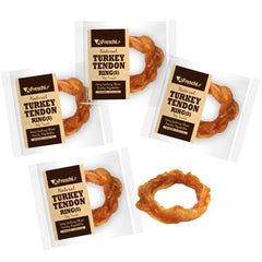 Afreschi turkey tendon dogs four-pack, ideal for satisfying small-dog chews.