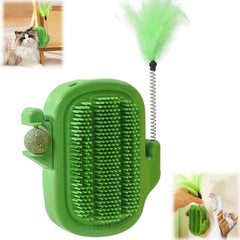Agamino cepillo autolimpieza en pared estilo cactus para cepillar y reducir pelo