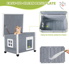 Agitree diseño elevado con ventana, ventilación para mascotas