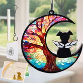 AgoumLux adorno suncatcher ángel memorial para perros, iluminando ventanas con brillo evocador.