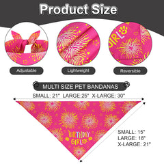 Bandana Agroon rosa, talla grande, ajuste cómodo para perros medianos y grandes