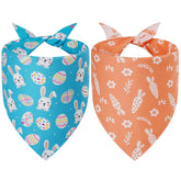 Bandana Agroon Pascua dos piezas, vista frontal colorida para mascota