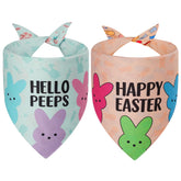 Bandanas Agroon para perro, diseño Pascua, dos piezas XL, perfecto para fotos festivas.