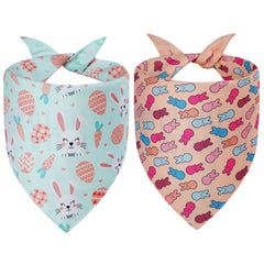 Bandanas Agroon Pascua para mascotas, diseño reversible con frases festivas