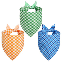 Bandanas Agroon para perro: frente con diseño de cuadros, estilo duradero para paseos.