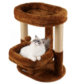 AGUPET árbol para gatos interior de dos niveles, descanso seguro y cómodo.
