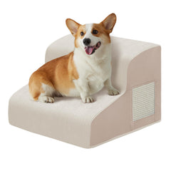 Escaleras Ahpmeoa 2 pasos para perros, vista frontal, facilita subir a la cama