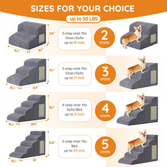 Ahpmeoa pasos-perro-sillon-3-pasos: ideal para subir al sofá con comodidad
