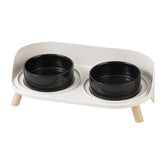 AHX cuencos elevados de ceramica para gatos, 480 ml, para comida y agua.